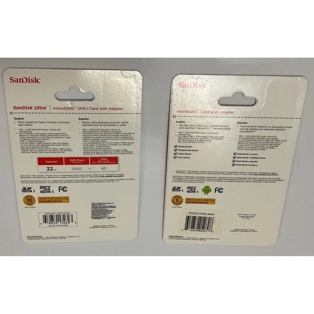 SanDisk 32GB Ultra & 16GB microSDHC Memory Card Bundle with SD Adapters 2-Pack